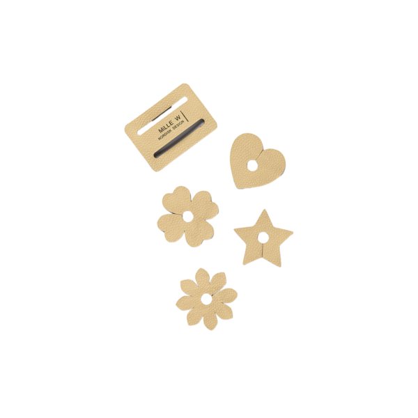 Wineglas Charms - Beige