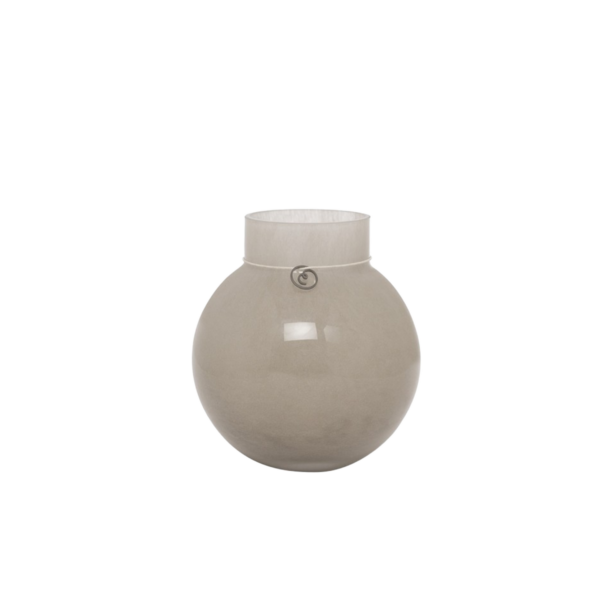 Glasvas färg rund d13 h14 - Beige