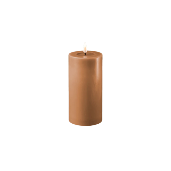 Blockljus 7,5x15 cm - Caramel