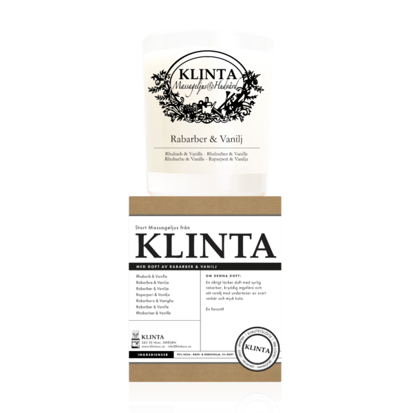 Massageljus 45h - Rabarber & Vanilj