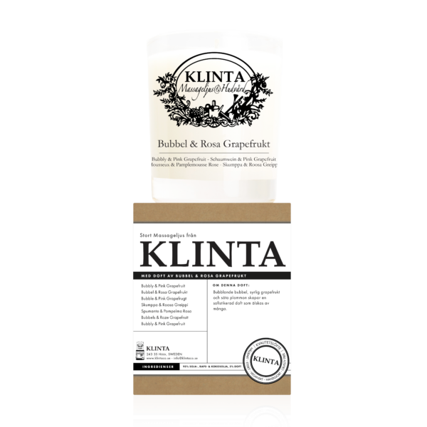 Massageljus 45h - Bubbel & Rosa Grapefrukt