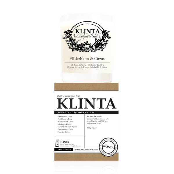Massageljus 45h - Fläderblom & Citrus
