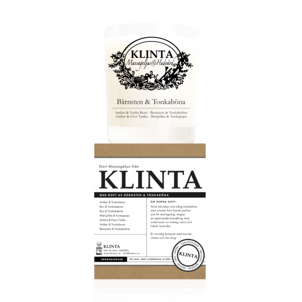 Massageljus 45h - Bärnsten & Tonkaböna