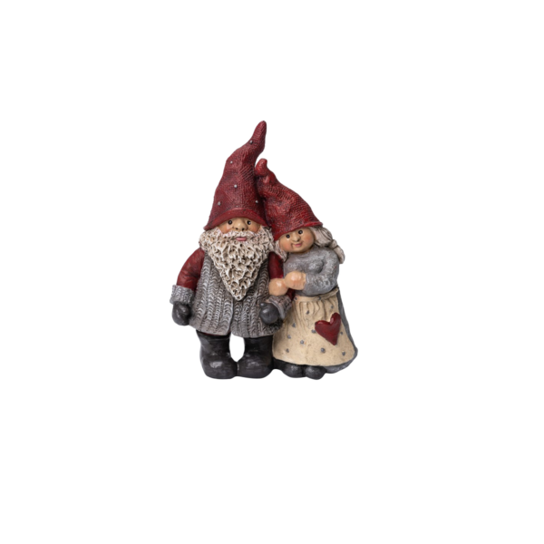 Tomten Håkan och Stina kramen H.9cm