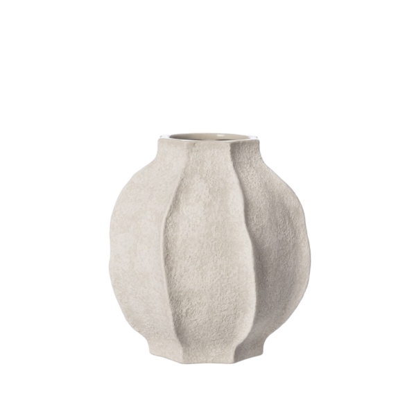 Vas stengods Naturvit - d18 h18 cm