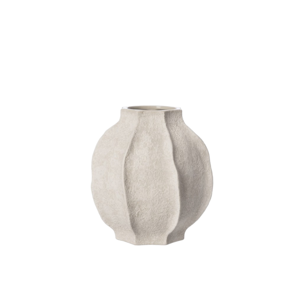 Vas stengods Naturvit - d13 h14 cm