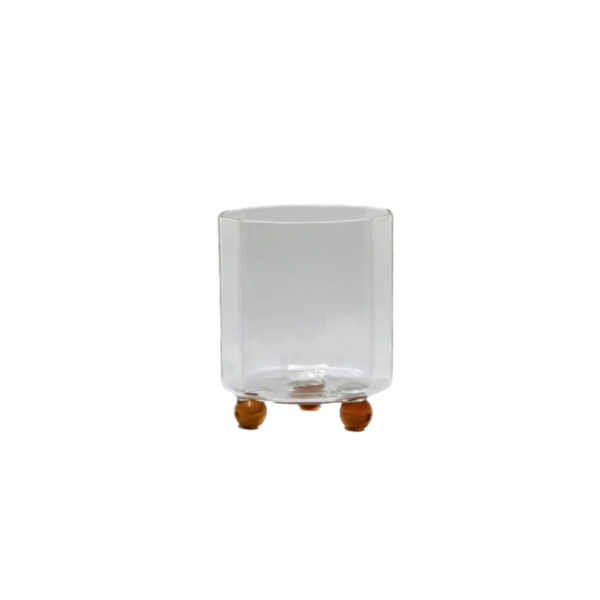 Palermo glas 3 fötter - Mörkgul