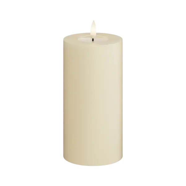 Blockljus 7,5x15 cm - Cream