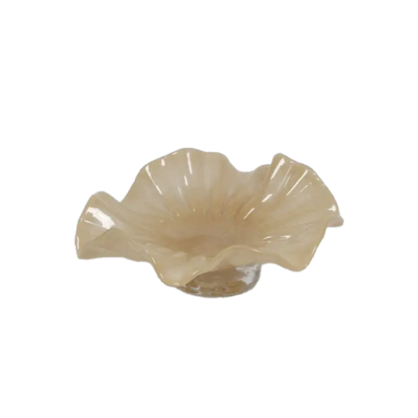 Loa skål på fot 22cm - Beige