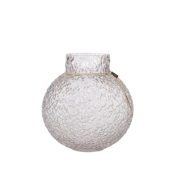 Glasvas mönstrad struktur - d21 h22 cm