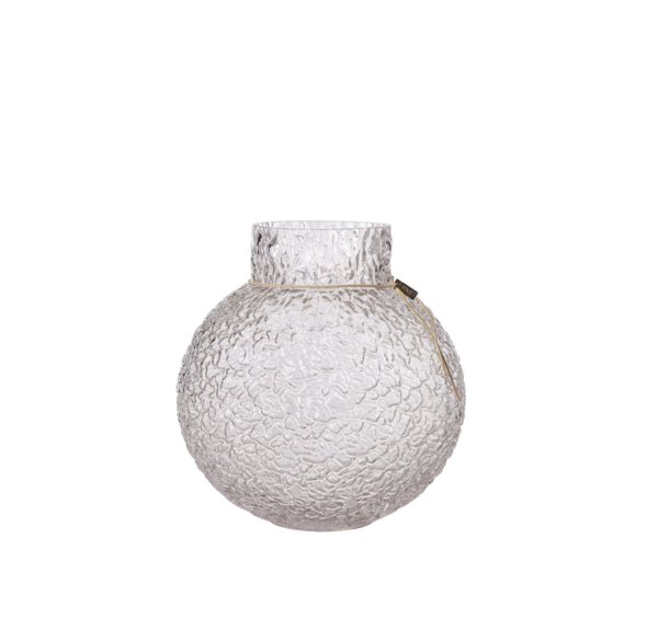 Glasvas mönstrad struktur - d13 h14 cm
