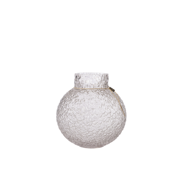 Glasvas mönstrad struktur - d9 h10 cm
