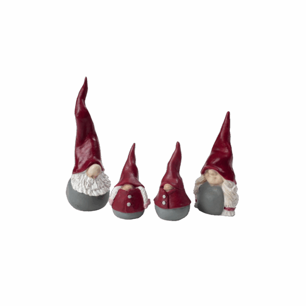 Dekortomte familjen 4 st H.5,5-10cm