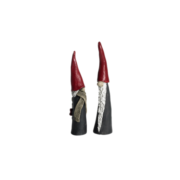 Tomten den långa & Mor 2 st H.13,5-14,5cm