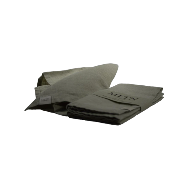 Servett LIN, 2pack, 100% Linne, 43x43cm - Ljusgrön