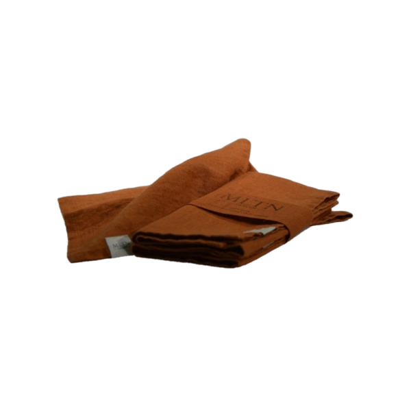 Servett LIN, 2pack, 100% Linne, 43x43cm - Saffran