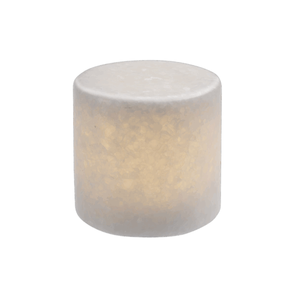 Marble ljusdekoration silk vit matt finish - X large