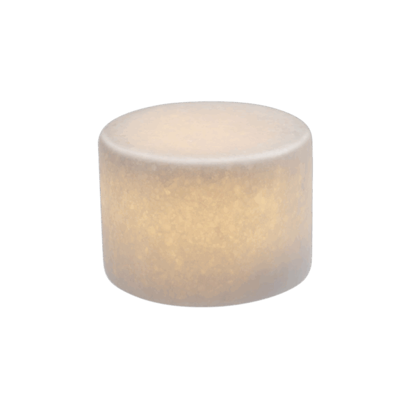 Marble ljusdekoration silk vit matt finish - LARGE