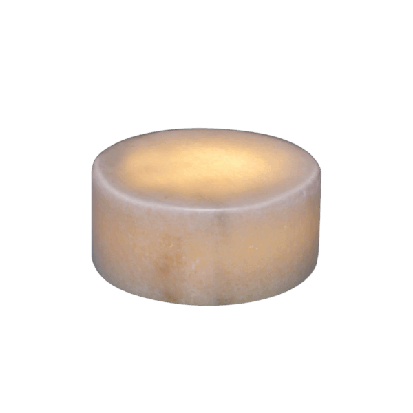 Marble ljusdekoration vit blank finish - SMALL