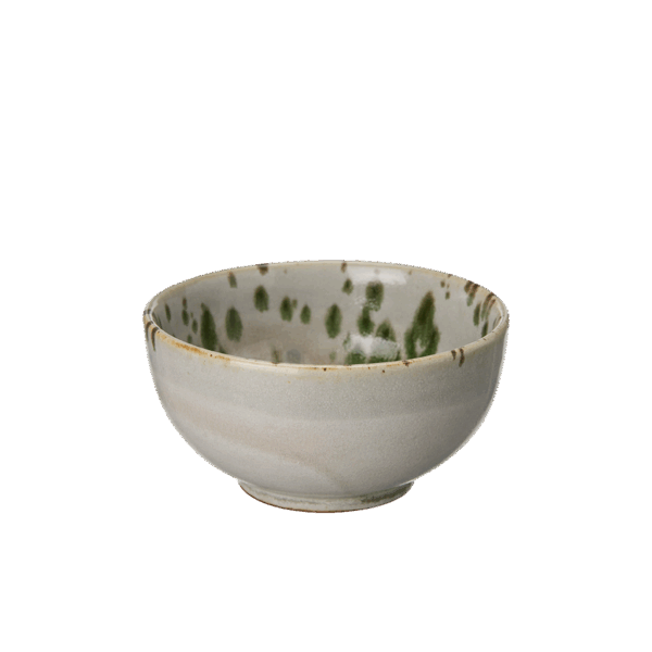 AMANDA Skål Offwhite/Grönmelerad