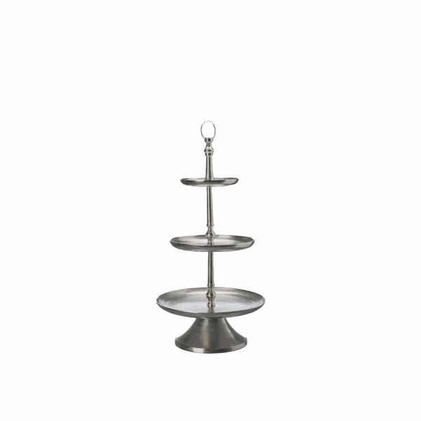 POOJA Våningsfat Antik Silver