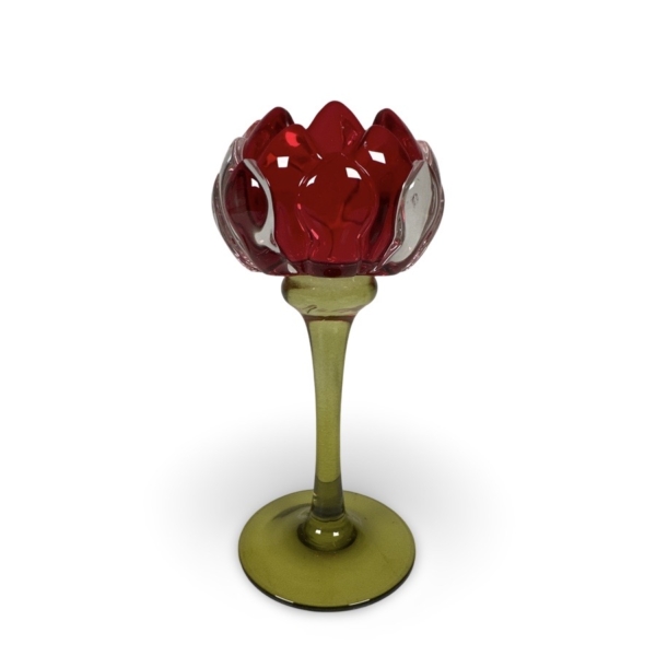 CANDLE HOLDER PROTEA RED S