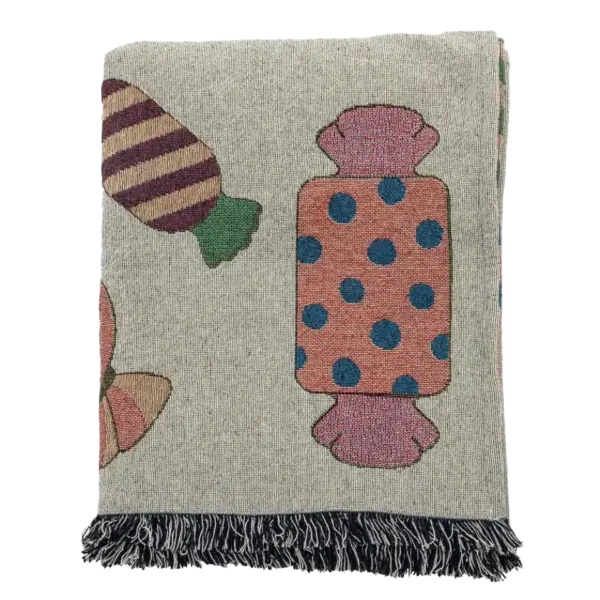 Caramella Plaid, Natur, Genanvendt Bomuld