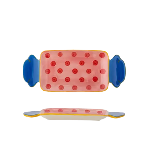Caramella Serveringsfad, Rosa, Stentøj