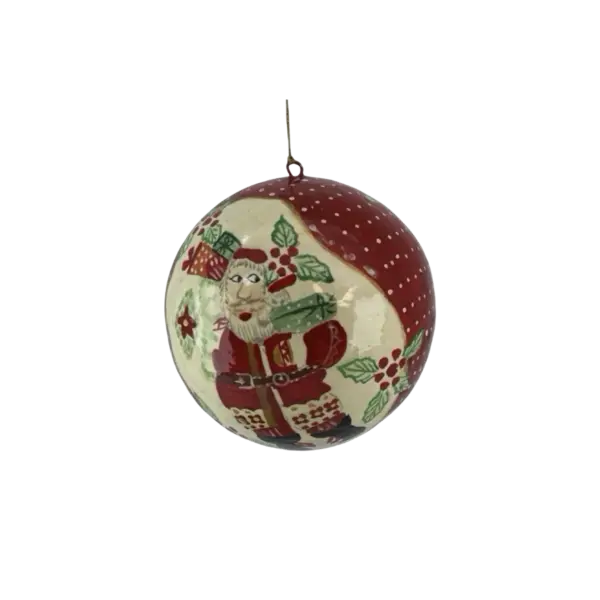 HANDPAINTED ORNAMENT BASTIAN RED