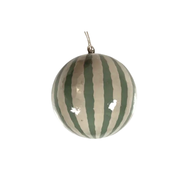 HANDPAINTED ORNAMENT BELL SAGE