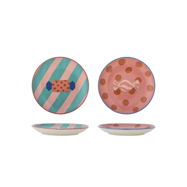 Caramella Tallerken, Rosa, Stentøj 2-pack