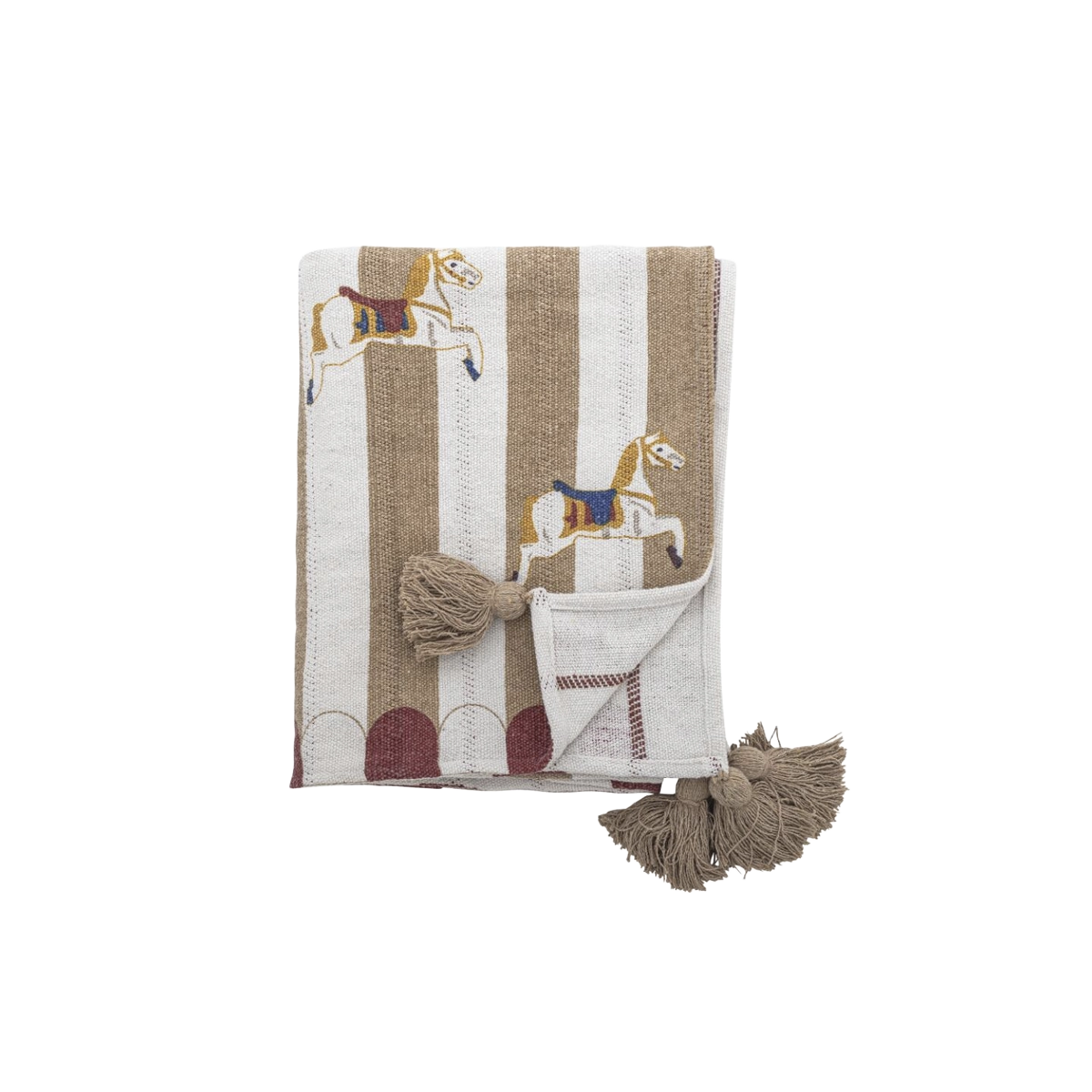 Merry-go-round Plaid, Natur, Genanvendt Bomuld