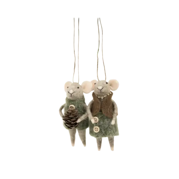 Möss 2-pack - Gråbruna kotte