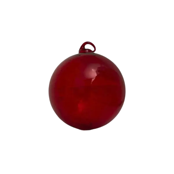 ORNAMENT SHEERE RED LARGE