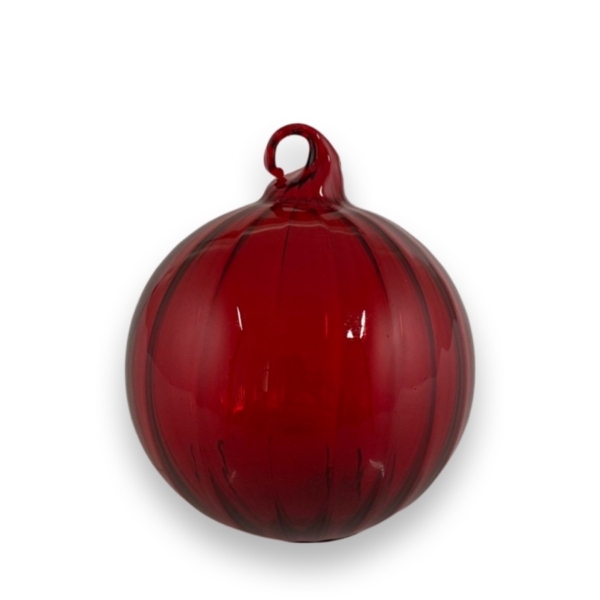 ORNAMENT SHEERE SWIRL RED SMALL