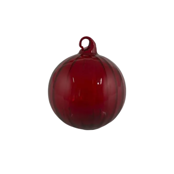 ORNAMENT SHEERE SWIRL RED SMALL