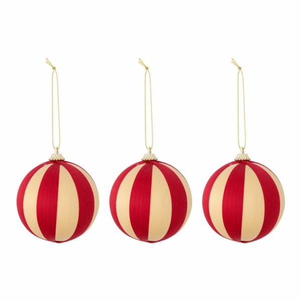 Wynn Ornament, Rød, Polyester 3-pack