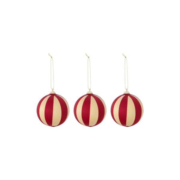 Wynn Ornament, Rød, Polyester 3-pack