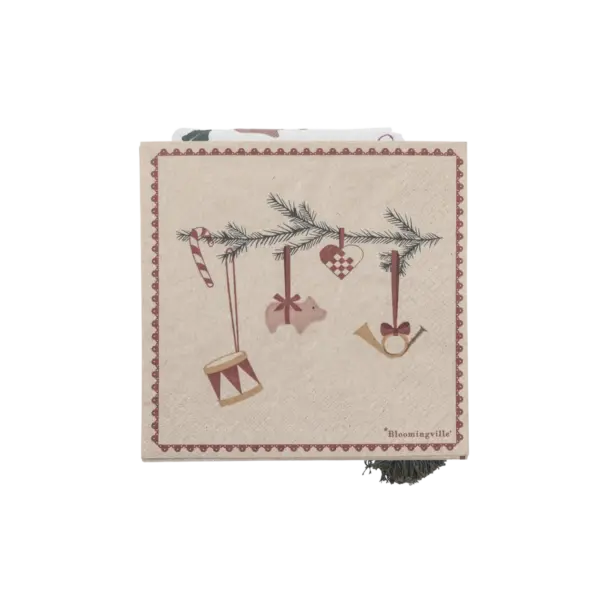 Yule Serviet, Rød, FSC® Recycled, Papir