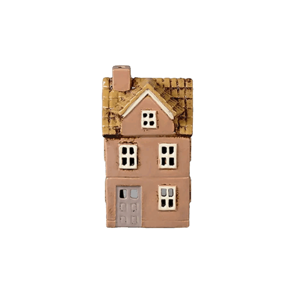 Keramikhus Lila, H 16cm, W 9cm, D 8cm