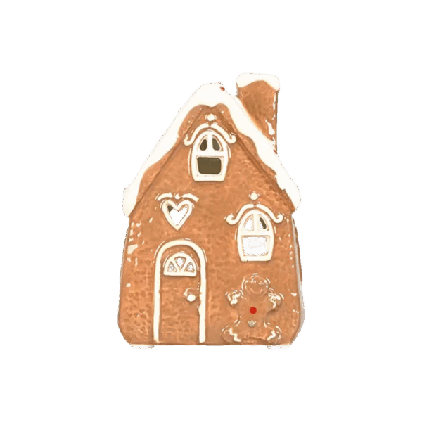 Keramikhus, Ginger, Brunt, H 12cm