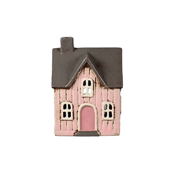 Keramikhus Vitt, H 14cm, W 10cm, D 9cm