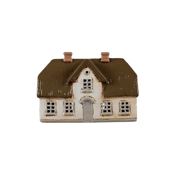 Keramikhus, Vitt, H 13cm