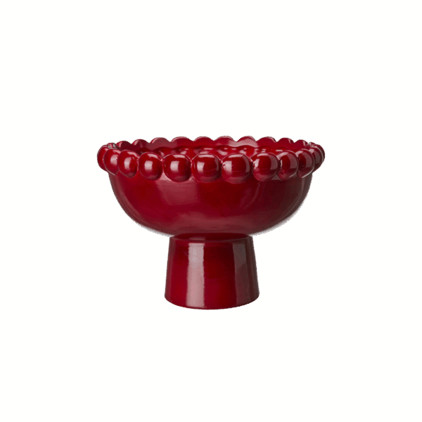 MARY Plant m fot röd 22x15cm, Ø19,5