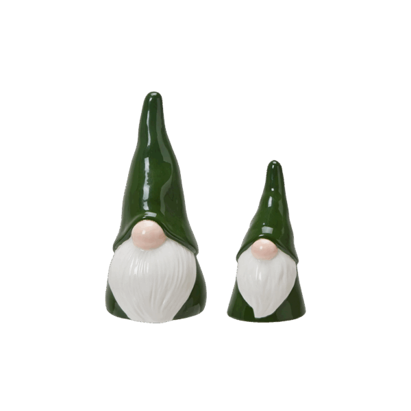 BORIS Tomte grön/Vit 6x12cm