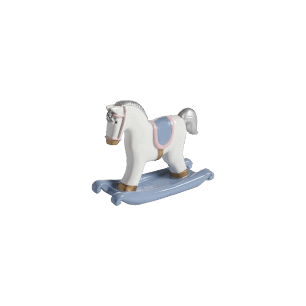 Gunghäst, pastell H.8,5cm