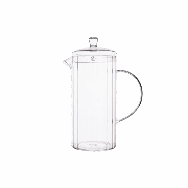 Glaskanna d10 h27,5 räfflad