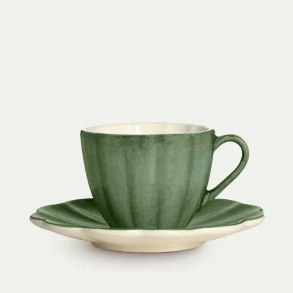 NYHET! Oyster Kopp med fat med fat 25cl Forest Green