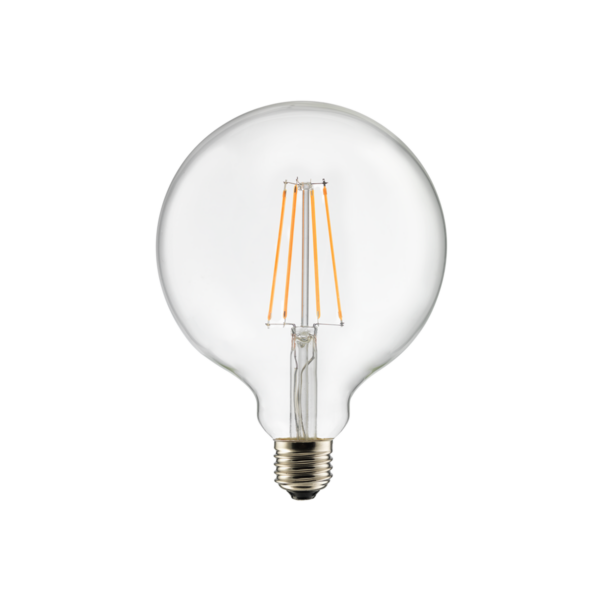 Glob 125mm klar E27 7W 2200K 3-steg dimbar minne