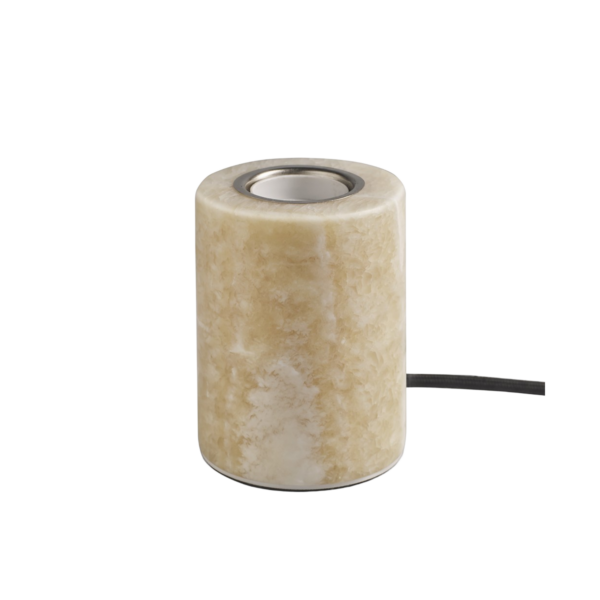 Marble bordsfot beige silk matt